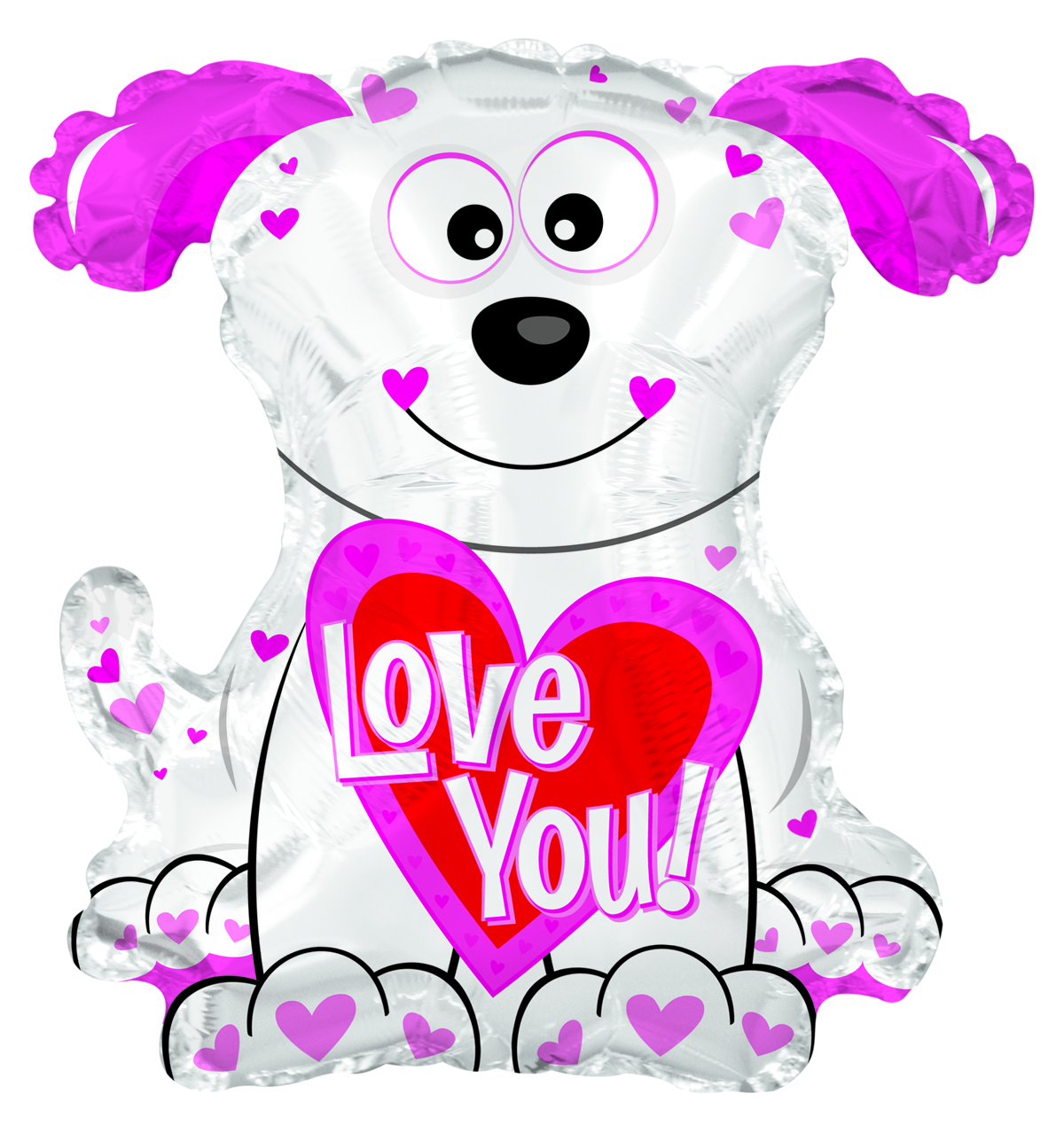 Love You Pink and White Doggie